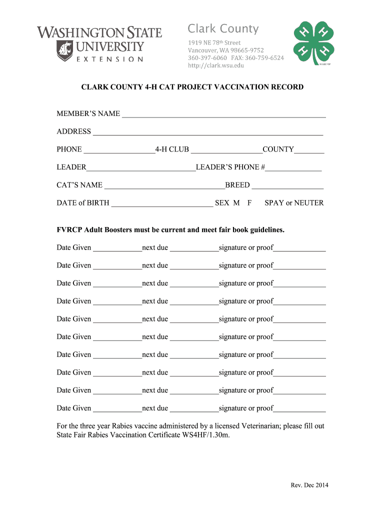 vaccination record Preview on Page 1.