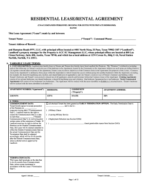 Residential Lease Agreement