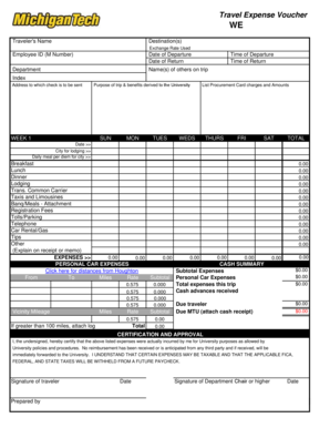 Travel Expense Voucher