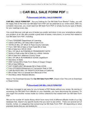 blank vehicle bill of sale