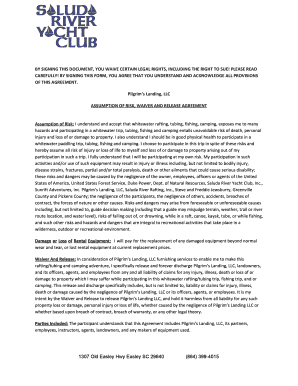 Assumption of Risk Waiver and Release Agreement