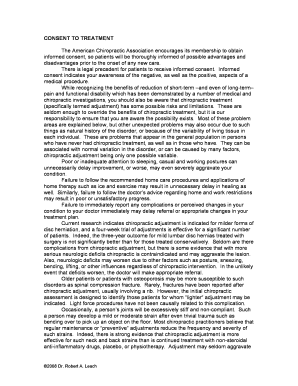 Chiropractic Consent Form