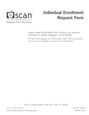 SCAN Health Plan Arizona Enrollment Form