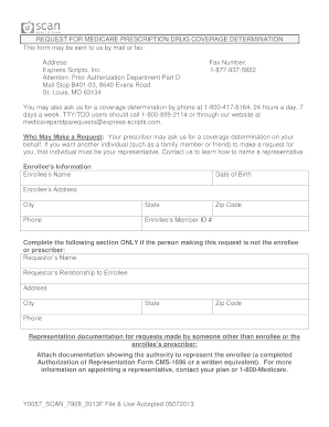 Medicare Prescription Drug Coverage Determination Form