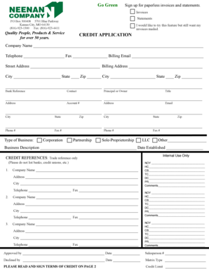 Credit Application Form