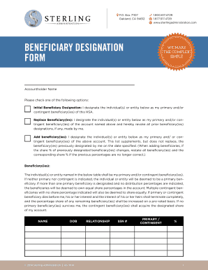 Beneficiary Designation Form