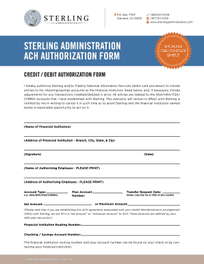 ACH Authorization Form
