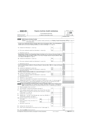 IRS Form 8582-CR Passive Activity Credit Limitations