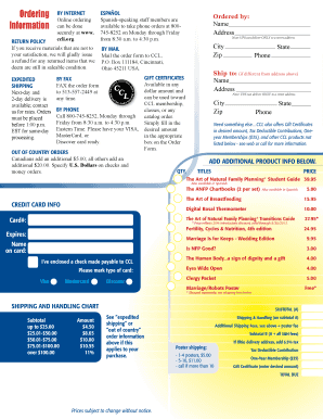 CCL Order Form