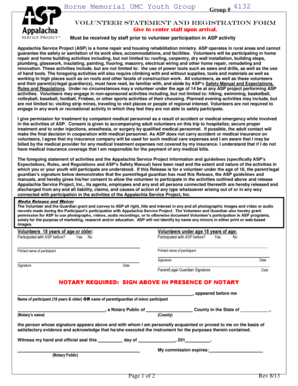 Volunteer Statement and Registration Form