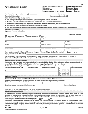Nippon Life Insurance Employer Application