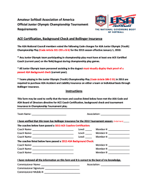 ASA Junior Olympic Championship Requirements Form