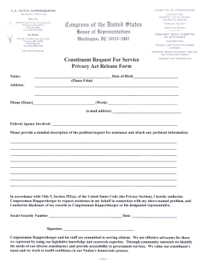 Privacy Act Release Form