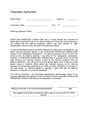 Physician Radiology Consultation Agreement