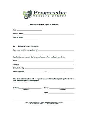 Authorization of Medical Release