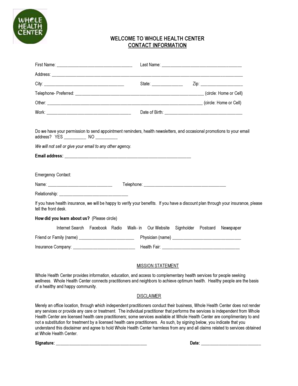 Patient Intake and Consent Forms
