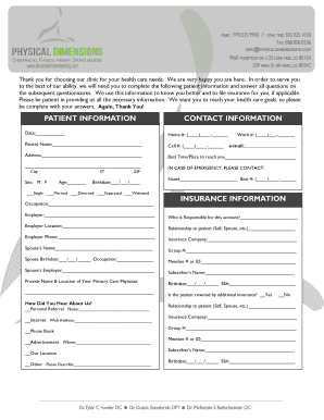 Patient Information Form