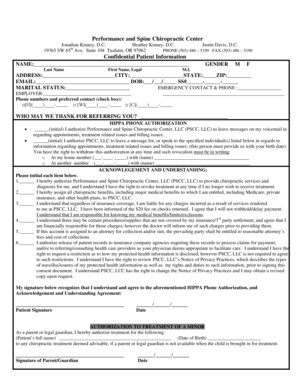 Chiropractic Patient Intake Form
