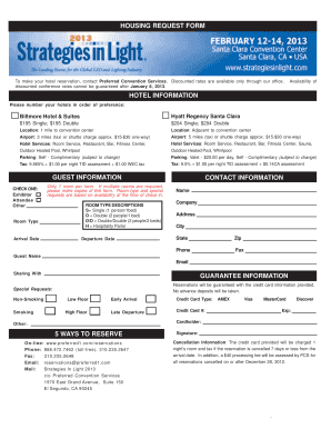 Hotel Reservation Request Form