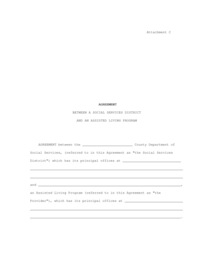 New York Assisted Living Program Agreement
