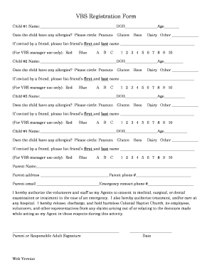 VBS Registration Form