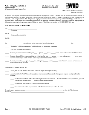 Wh 381 form - Page 1 CONTINUED ON NEXT PAGE Form WH-381 Rised...