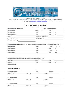 Credit Application Form