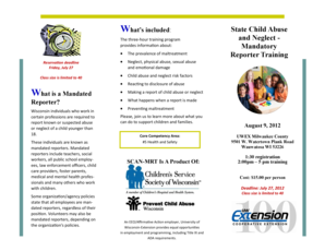 Wisconsin Mandated Reporter Training Form