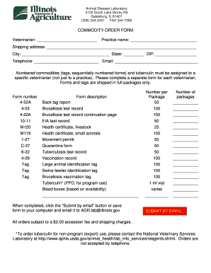 Commodity Order Form