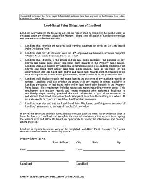 Colorado Lead-Based Paint Disclosure