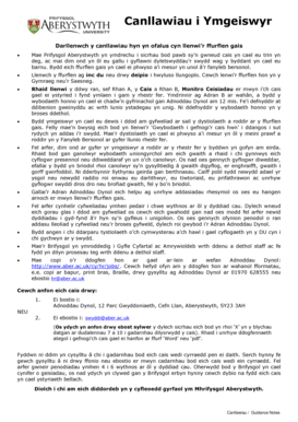Aberystwyth University Job Application Form
