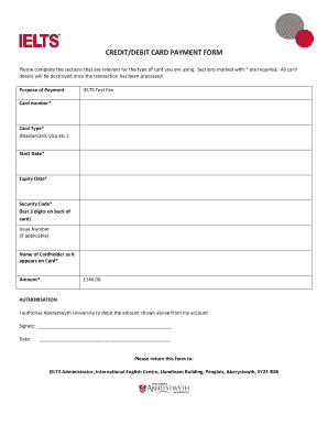 Credit/Debit Card Payment Form