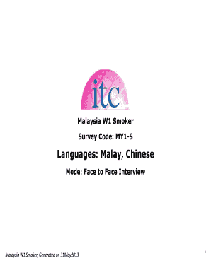 Malaysia Smoker Survey Form