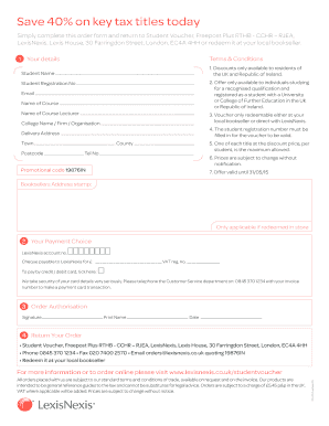Student Order Form for Tax Titles