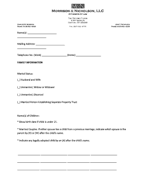 Estate Planning Questionnaire