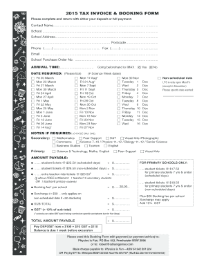 Physics is Fun Excursion Booking Form