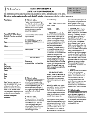 Haworth Press Manuscript Submission Form