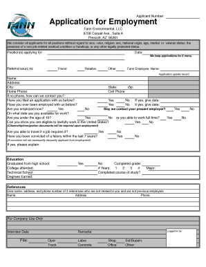 Employment Application Form