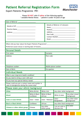 Patient Referral Registration Form