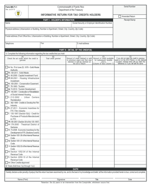 Puerto Rico Tax Credit Informative Return