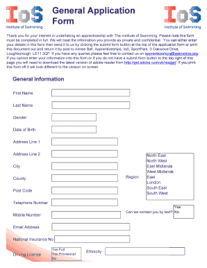 General Application Form