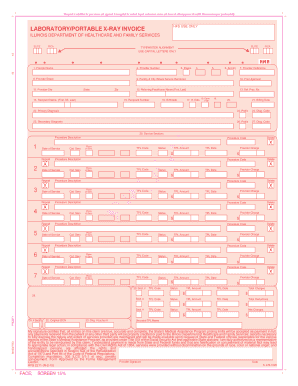 Illinois Laboratory Portable X-Ray Invoice