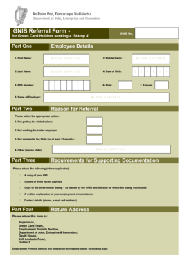 GNIB Referral Form for Green Card Holders