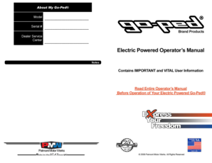 Go-Ped® Warranty and Liability Agreement