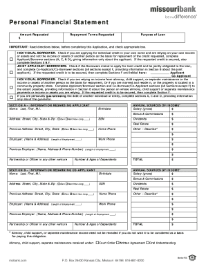 Personal Financial Statement