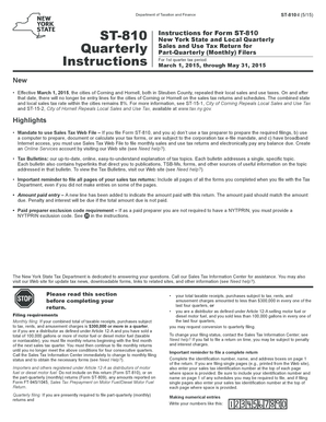 New York State Quarterly Sales and Use Tax Return