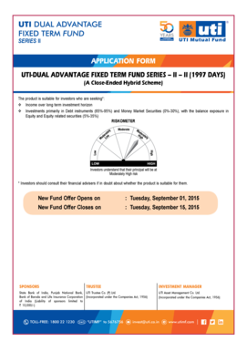 UTI-Dual Advantage Fixed Term Fund Application Form