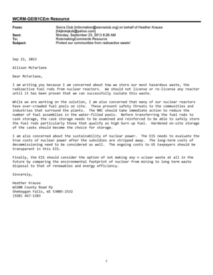 2013/09/23 - Comment (8843) Form E-mail sponsored by Sierra Club regarding WC RM-GEIS - pbadupws nrc