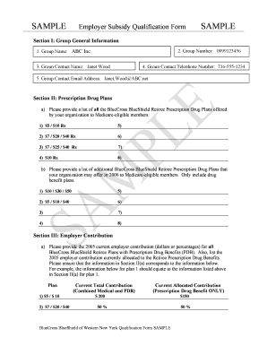 Employer Subsidy Qualification Form