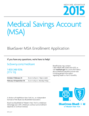 BlueSaver MSA Enrollment Application